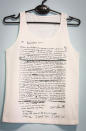 Earlier this year online marketplace Etsy pulled a tank top printed with Kurt Cobain's suicide note from sale after a public outcry condemned the shirts as 'disrespectful'.