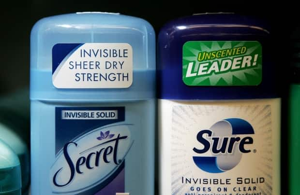 Secret and Sure deodorant are seen in a 2005 file photo. Dermatologist Dr. Jaggi Rao recommends only using deodorants in the armpits.