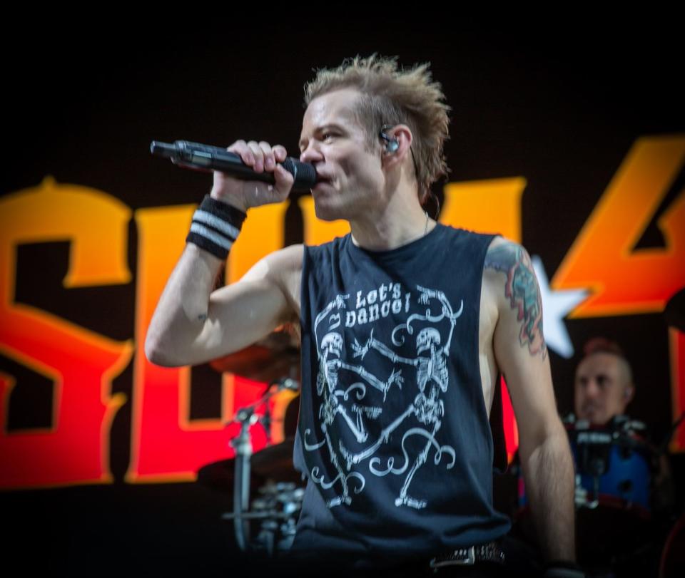 Sum 41 singer Deryck Whibley brought boundless energy and clear vocals.