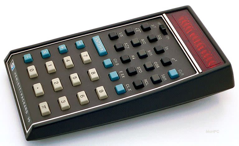 Una HP-35 de Hewlett Packard, presentada en 1972