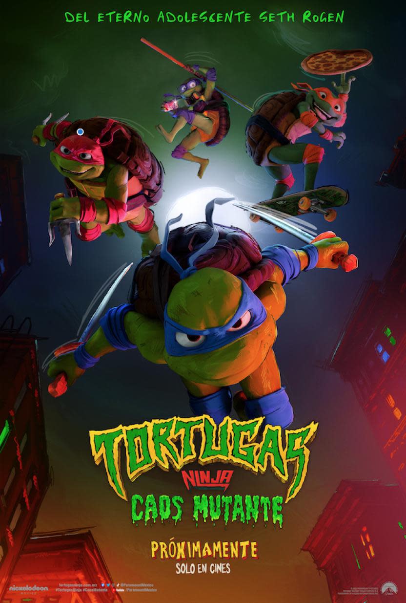 Póster oficial de Tortugas Ninja: Caos Mutante (Crédito: Paramount Pictures México)