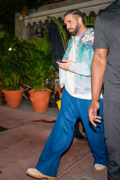 Drake in Miami on March 22, 2024. <a href="https://www.gettyimages.com/detail/news-photo/drake-is-seen-on-march-22-2024-in-miami-florida-news-photo/2103393884?adppopup=true" rel="nofollow noopener" target="_blank" data-ylk="slk:305pics/GC Images;elm:context_link;itc:0;sec:content-canvas" class="link ">305pics/GC Images</a>