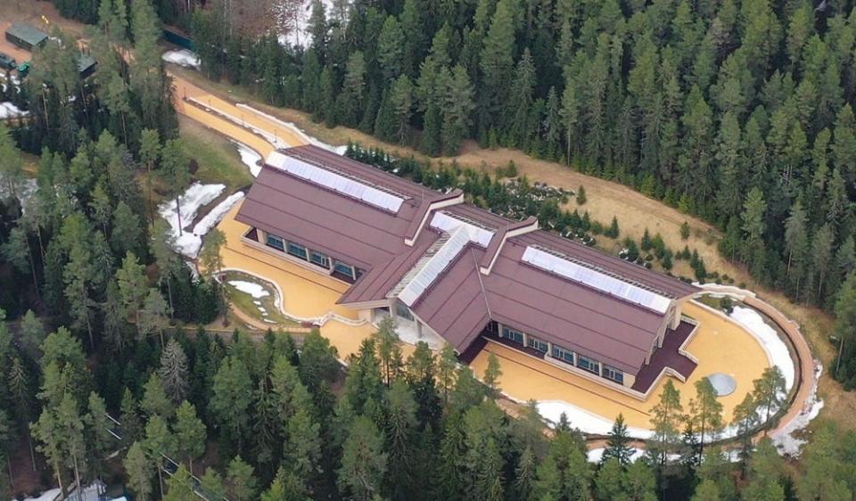 Drone footage shows spa at Lake Valdai palace