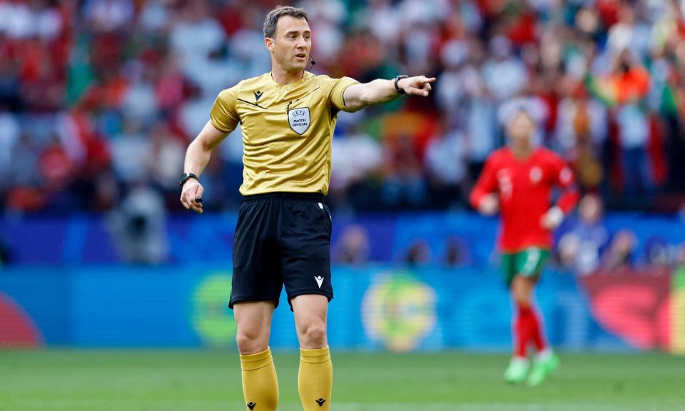 <span>This will be Felix Zwayer’s fourth match at Euro 2024.</span><span>Photograph: Leon Kuegeler/Reuters</span>