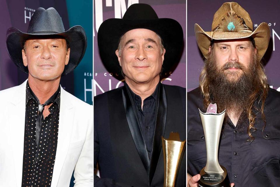 <p>Jason Kempin/Getty; Terry Wyatt/Getty; Terry Wyatt/Getty</p> Tim McGraw; Clint Black; Chris Stapleton