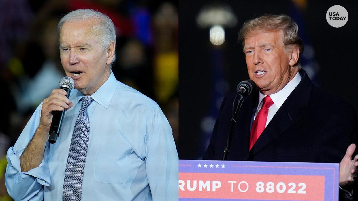 President Joe Biden rallied in Maryland while former President Donald Trump rallied in Ohio ahead of the 2022 midterm elections.