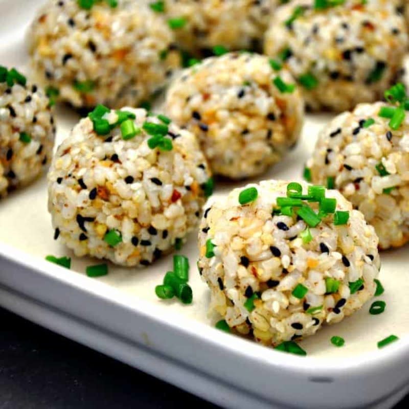 <p>Pinch and Swirl</p><p>You can enjoy these brown rice sushi balls right after you make them or chill them for later. They're conveniently portable if you take care to keep the container upright.</p><p><strong>Get the recipe: <a href="https://pinchandswirl.com/brown-rice-sushi-balls/" rel="nofollow noopener" target="_blank" data-ylk="slk:Brown Rice Sushi Balls;elm:context_link;itc:0;sec:content-canvas" class="link rapid-noclick-resp">Brown Rice Sushi Balls</a></strong></p>