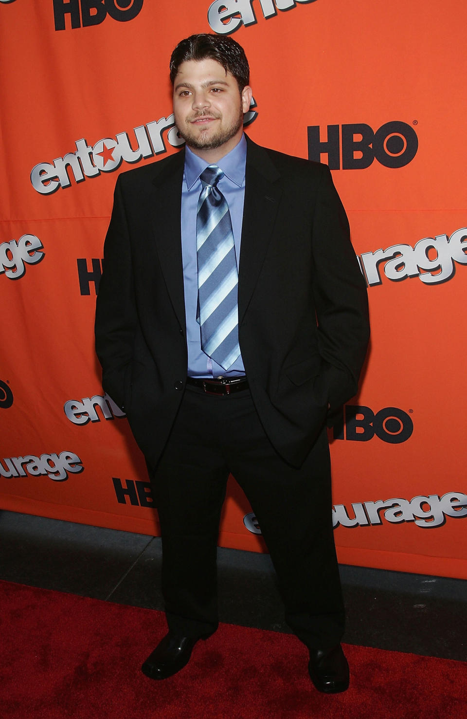 Actor Jerry Ferrara attends a premiere screening of the second season of HBO's "Entourage" at Lincoln Center Damrosch Park June 2, 2005 in New York City.