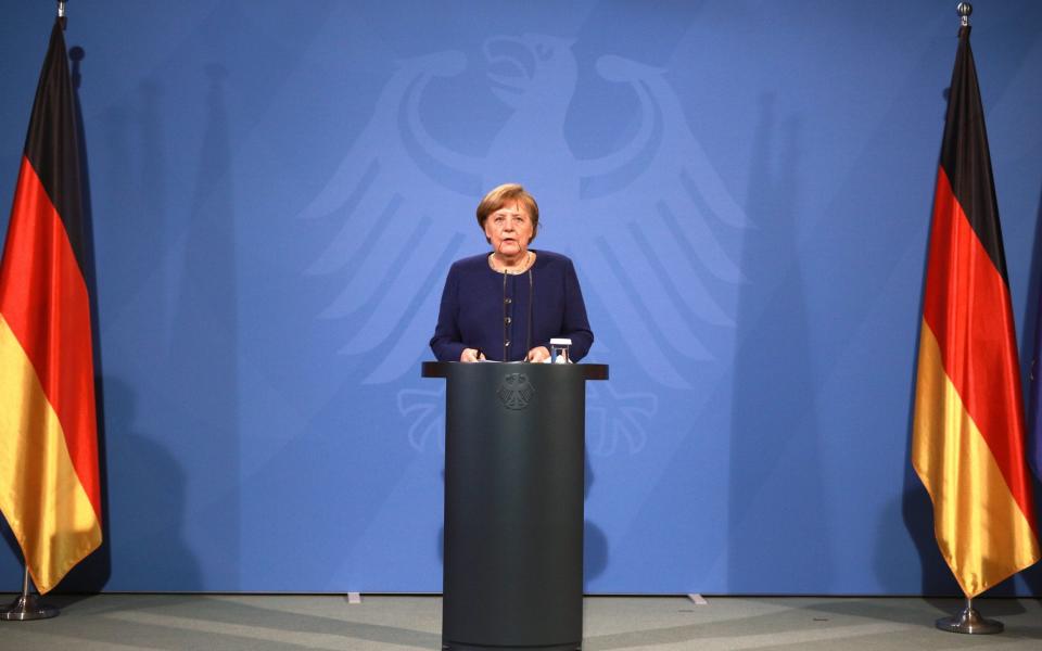 Presser of German Chancellor Merkel  - CHRISTIAN MARQUARDT/POOL/EPA-EFE/Shutterstock