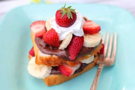 Strawberry Banana Nutella Shortcake