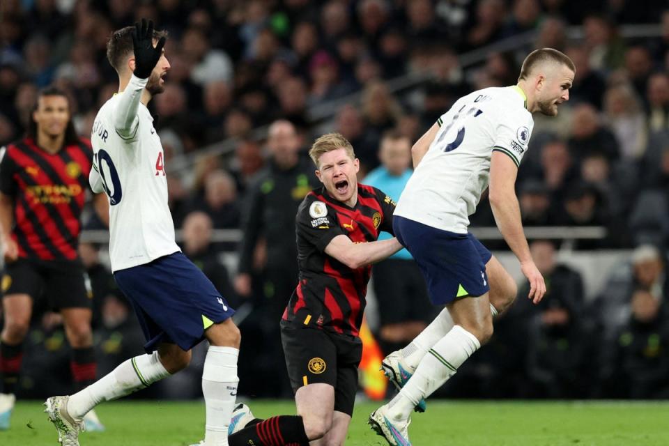 Dark arts: Spurs had to be nasty at times during their latest home win over Manchester City (REUTERS)