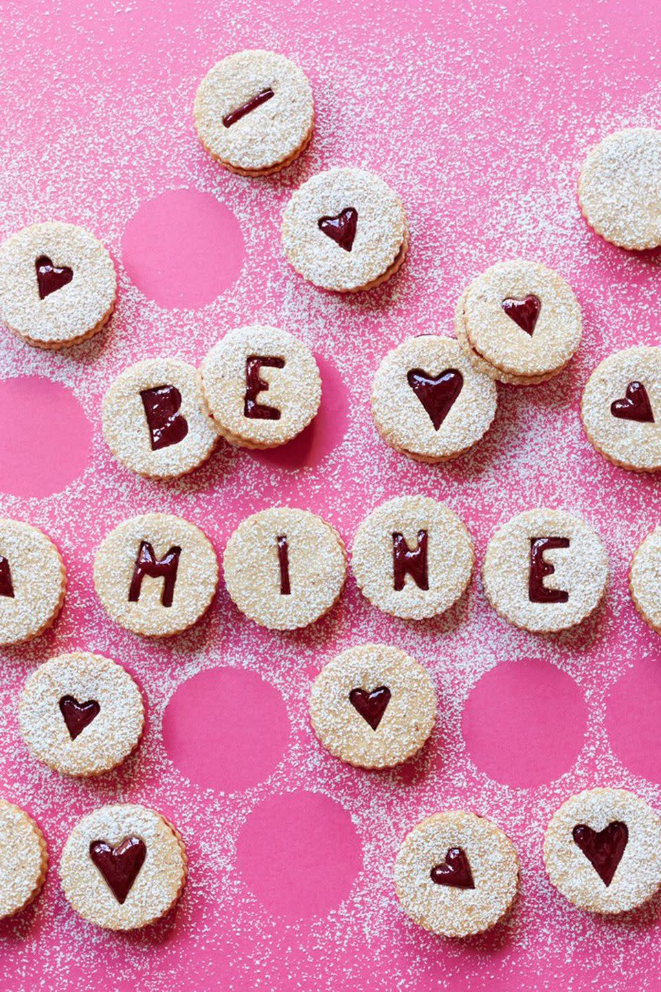 Sweet Cherry Linzer Torte Cookies