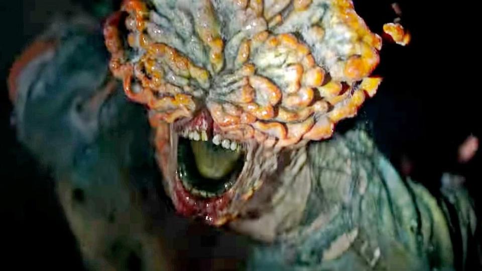 The colorful yet terrifying Clicker from the upcoming The Last of Us TV show bares its teeth and sports a coral-like head frill.