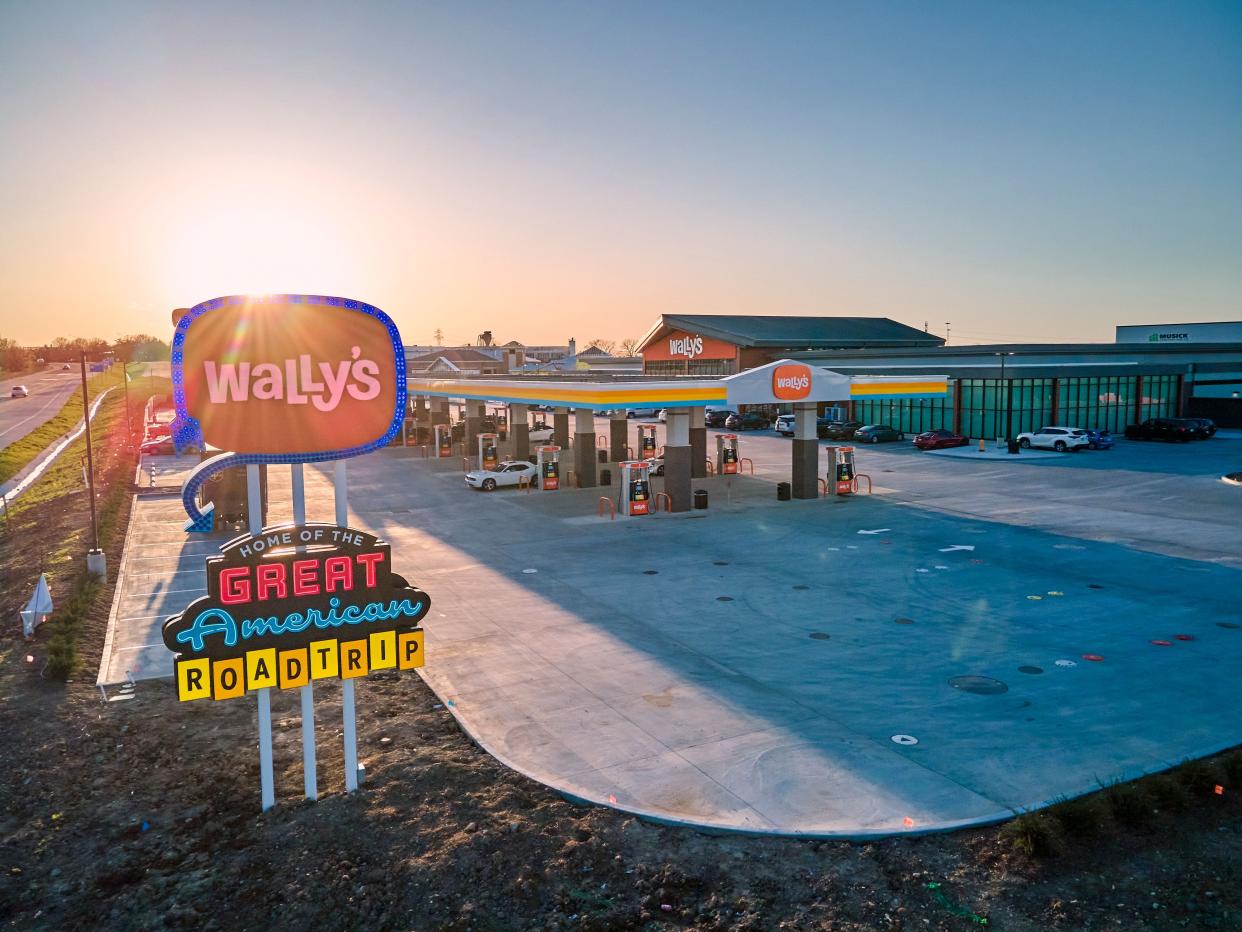 A Wally's travel center will open in Whitestown, Indiana, in fall 2024.