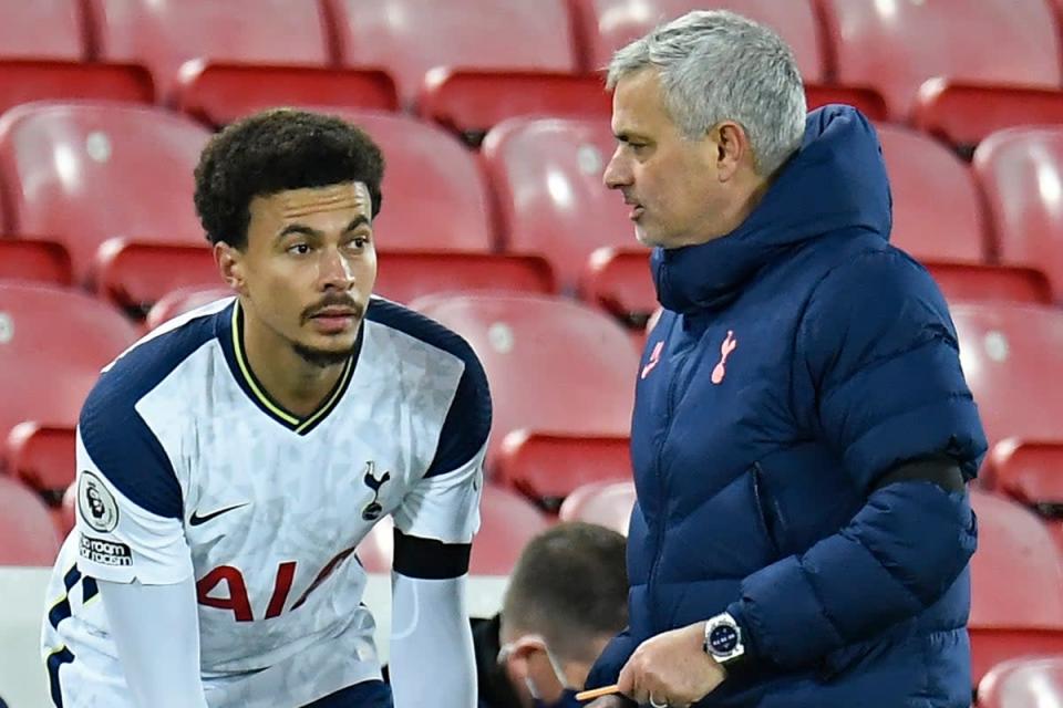Jose Mourinho and Antonio Conte were in agreement over Dele Alli. (POOL/AFP via Getty Images)