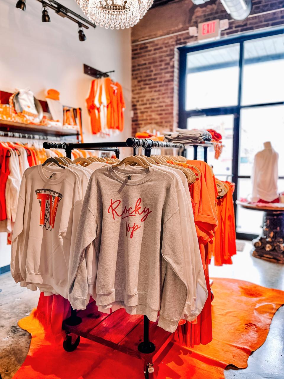 SoKno Throwback and Threads in South Knoxville has a wide range of orange and white clothes and accessories, no matter what the season. Feb. 15, 2023.