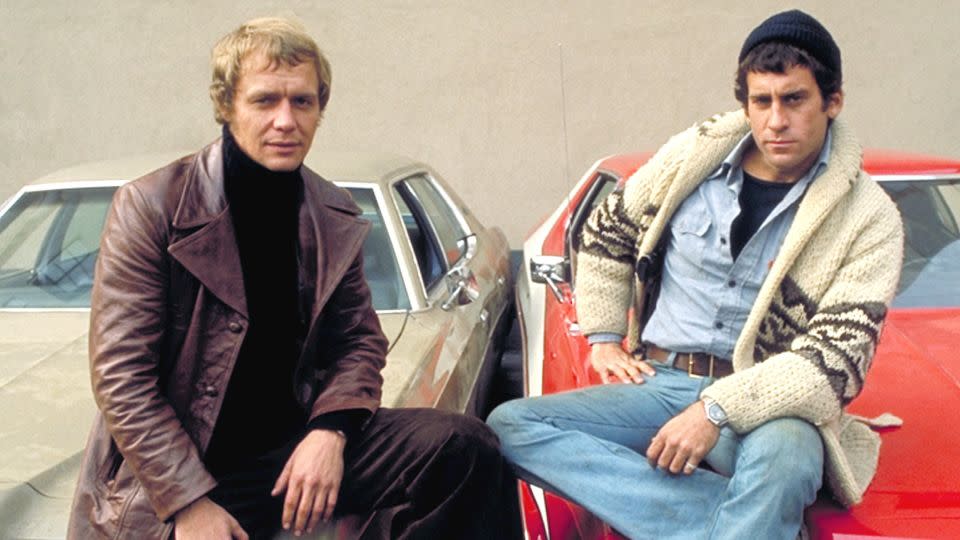 David Soul (left) as the intellectual Kenneth "Hutch" Hutchinson and Paul Michael Glaser as the streetwise David Starsky in "Starsky &. Hutch." - ABC Photo Archives/Disney General Entertainment Content/Getty Images