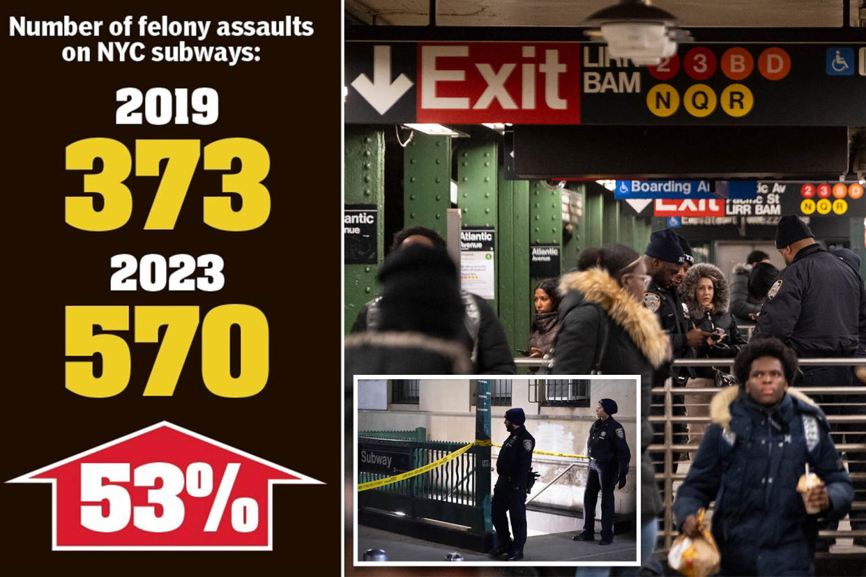 A group of people in a subway station