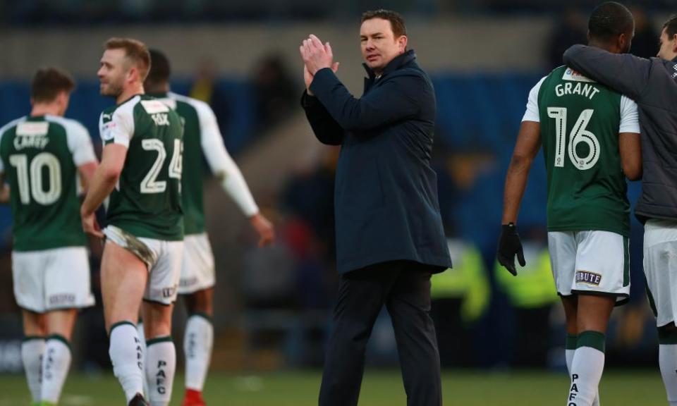 Derek Adams has overseen a remarkable recovery this season after promotion from League Two.