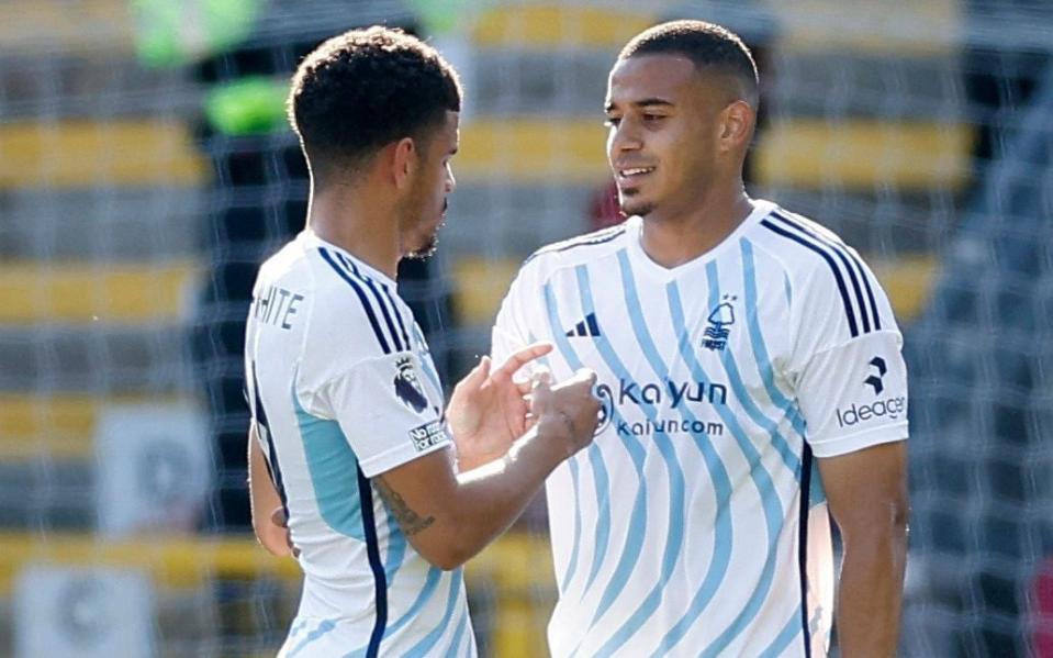 Morgan Gibbs-White (left) and Murillo - Nottingham Forest's Murillo and Morgan Gibbs-White