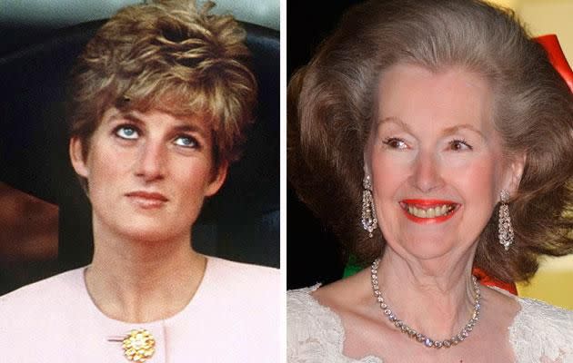 Diana and her step-mum Raine Spence had a rocky relationship. Photo: Getty