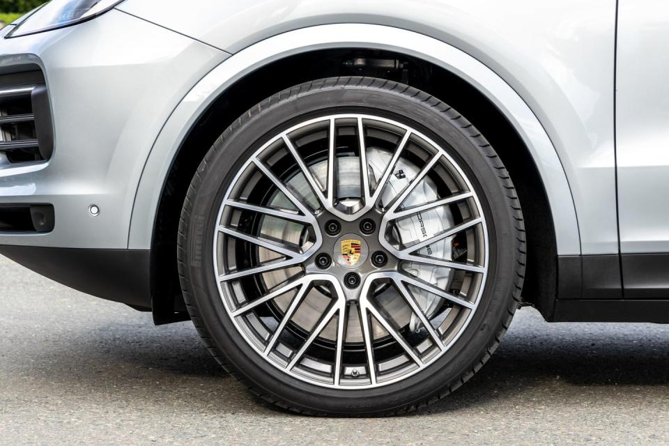 <p>With the optional air springs in their highest setting, the Cayenne coupe offers 9.6 inches of ground clearance.</p>