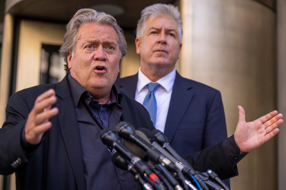 Steve Bannon outside court July 19