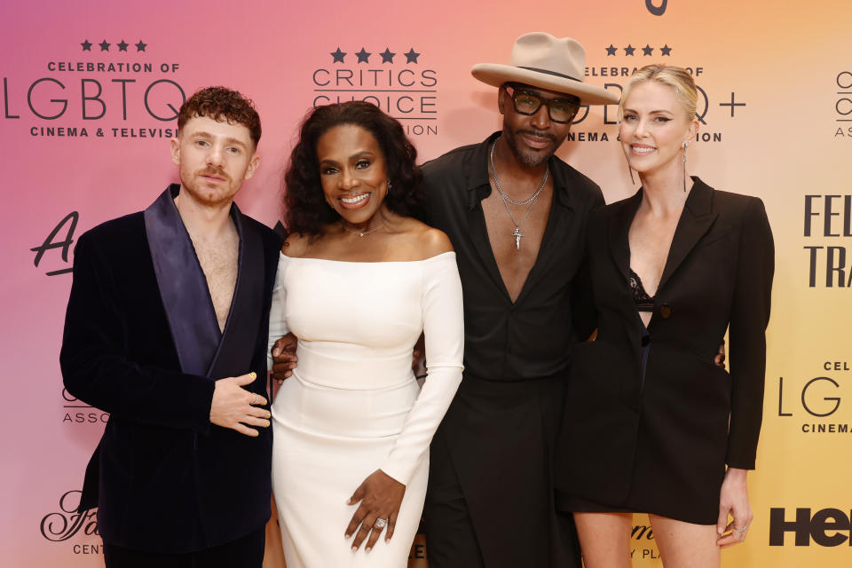 Chris Perfetti, Sheryl Lee Ralph, Karamo Brown and Charlize Theron attend the Critics Choice Association's Inaugural Celebration of LGBTQ+ Cinema & Television