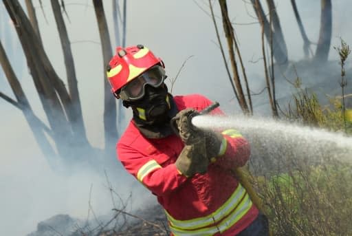 Un pompier lutte contre un incendie, le 20 juin 2017 à Pedrograo Grande, au Portugal (illustration) - MIGUEL RIOPA, AFP