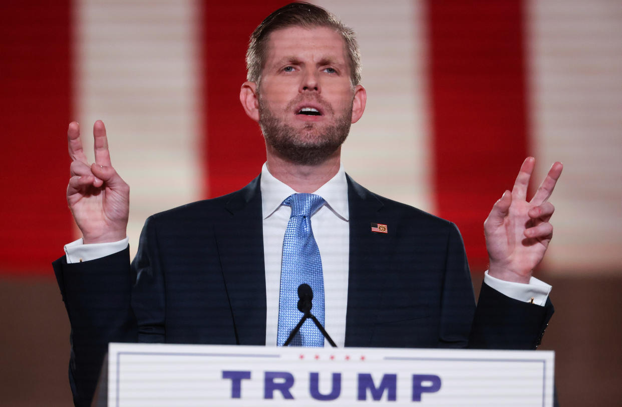 Eric Trump bei seiner Rede auf dem Parteitag der Republikaner. (Bild: REUTERS/Jonathan Ernst)