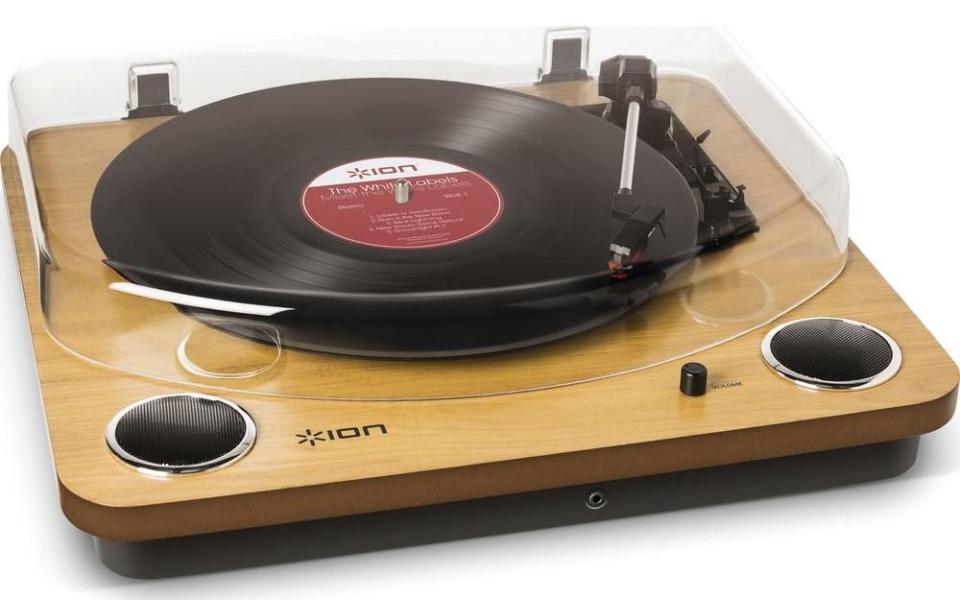 ION Max LP Belt Drive Turntable Wood Best Valentine's Day gifts for him