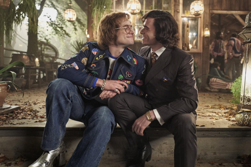 Taron Egerton and Richard Madden as Elton John and John Reid (Credit: Paramount)