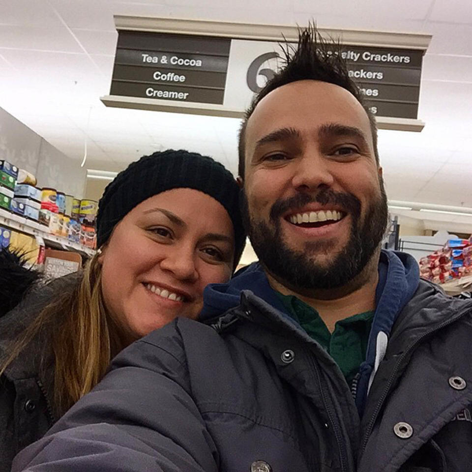 This is what a parenting date night looks like! We rock the supermarket! 