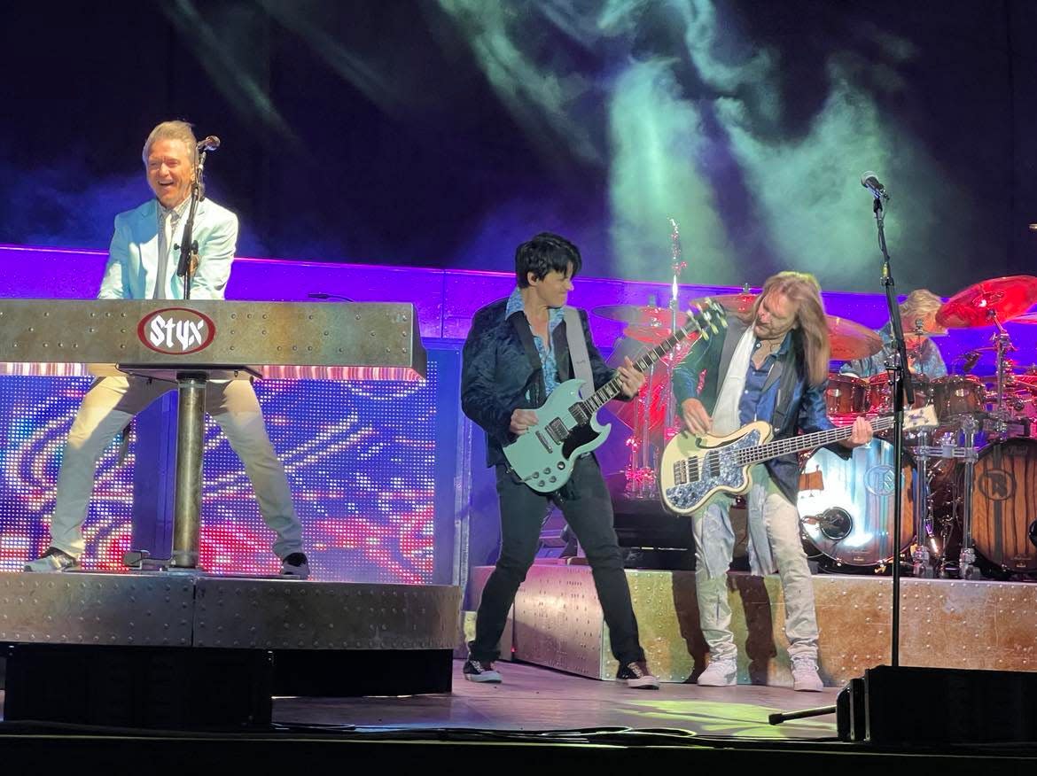 Styx played to a large crowd on Thursday night at the Stark County Fair. Fan favorites included "Come Sail Away," "Mr. Roboto" and "Renegade."