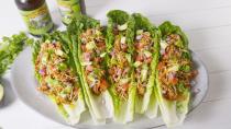 <p>No bread? No problem! Doubling up on lettuce leaves insures a mess-free lunch, sans the carbs. </p><p>Get the <a href="https://www.delish.com/uk/cooking/recipes/a32431738/turkey-taco-lettuce-wraps-recipe/" rel="nofollow noopener" target="_blank" data-ylk="slk:Turkey Taco Lettuce Wraps;elm:context_link;itc:0;sec:content-canvas" class="link ">Turkey Taco Lettuce Wraps</a> recipe. </p>