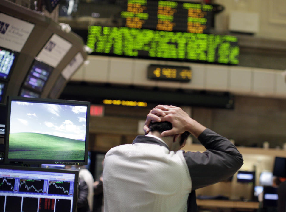 A trader works on the floor of the New York Stock Exchange August 4, 2011. Investors fled Wall Street in   the worst stock-market selloff since the depths of the Great   Recession in early 2009 in what has turned into a full-fledged   correction.     REUTERS/Brendan McDermid (UNITED STATES - Tags: BUSINESS IMAGES OF THE DAY)