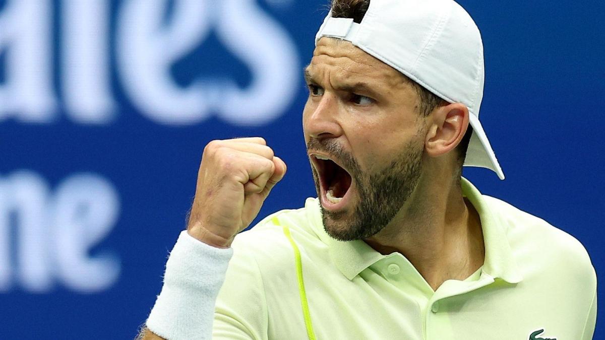 Dimitrov defies early Rublev anger to win in five sets