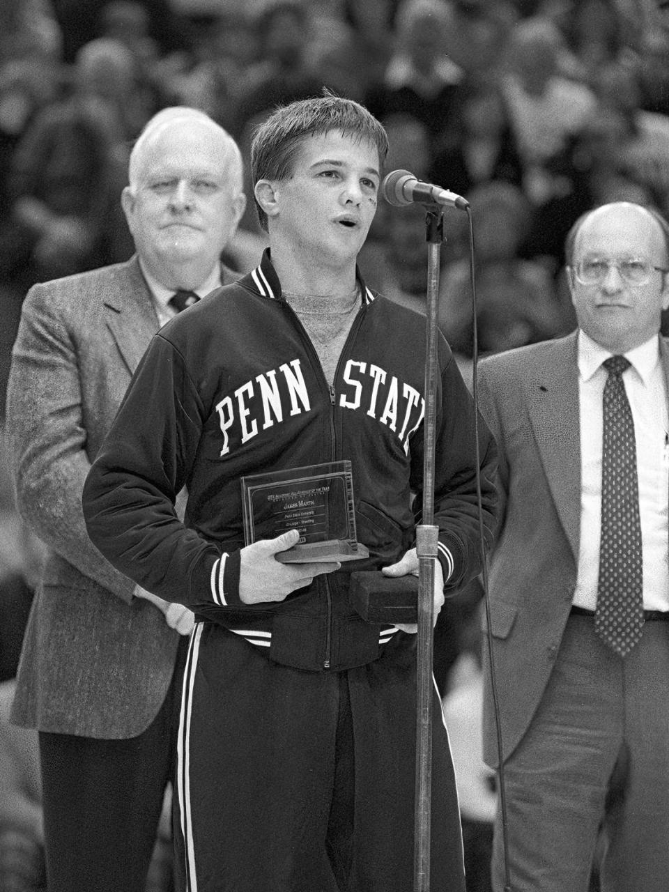 Penn State wrestler Jimmy Martin on February, 4, 1989. Photo by Pat Little Centre Daily Times, file