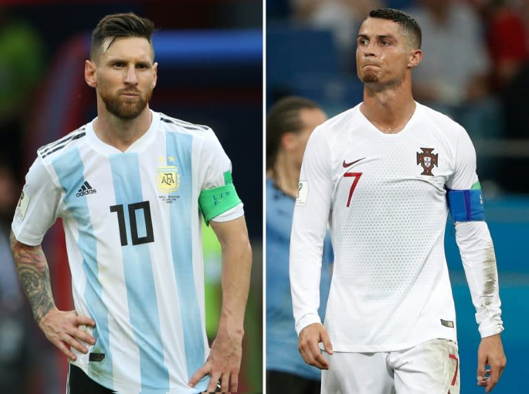 Argentina's Lionel Messi (left) and Portugal's Cristiano Ronaldo may have seen their last chance to win the World Cup slip away