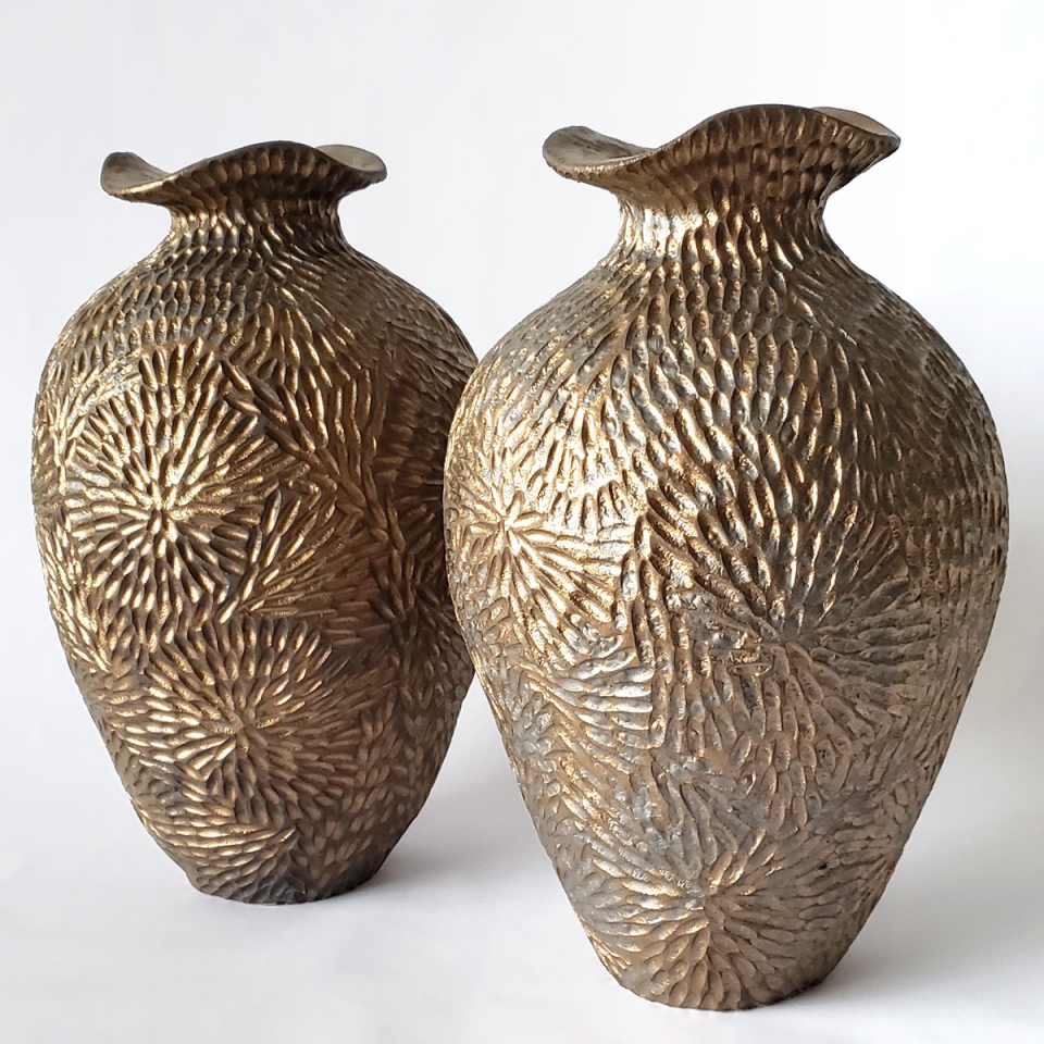 Ceramic artist Demetria Chappo makes hand-sculpted home objects and sculptures with an emphasis on intricate surface details, organic and architectural form, and universal symbolism.