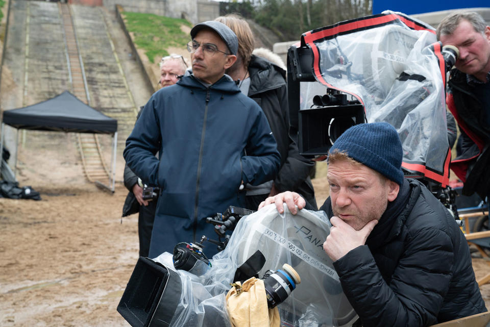 Kenneth Branagh directing on the set of <i>Artemis Fowl</i> (Disney)