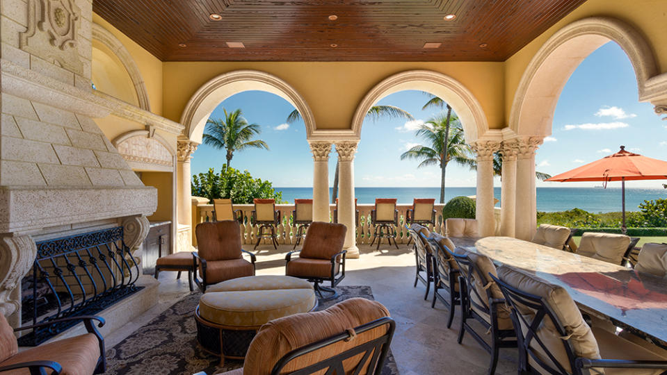 The outdoor entertaining space - Credit: Edward Butera | ibi designs inc. | Boca Raton Florida