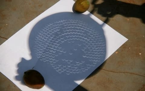 An ordinary kitchen colander can be used to see an eclipse safely.