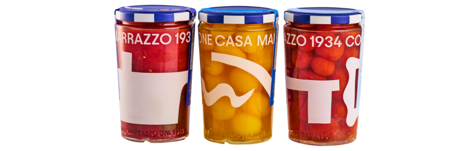 Three jars of Casa Marrazzo tomatoes