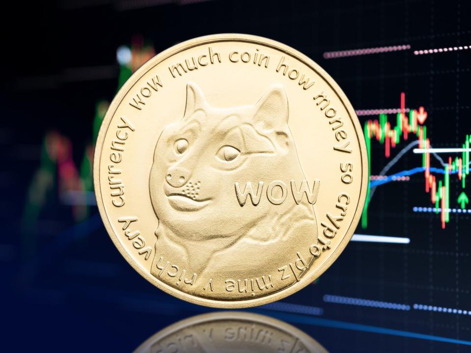 The price of dogecoin shot up by nearly 10 per cent on 1 July after Elon Musk tweeted about the cryptocurrency (Getty Images)