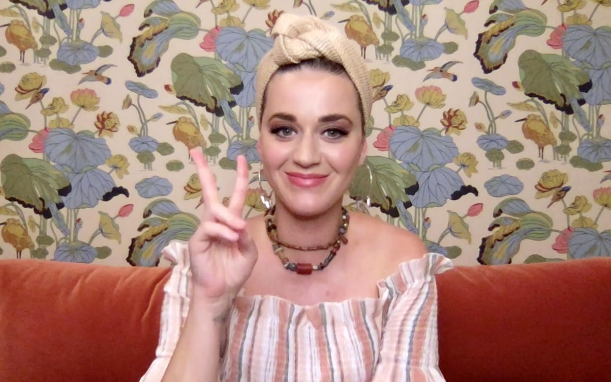 UNSPECIFIED - MAY 09: In this screengrab, Katy Perry speaks during SHEIN Together Virtual Festival to benefit the COVID – 19 Solidarity Response Fund for WHO powered by the United Nations Foundation on May 09, 2020. (Photo by Getty Images/Getty Images for SHEIN)