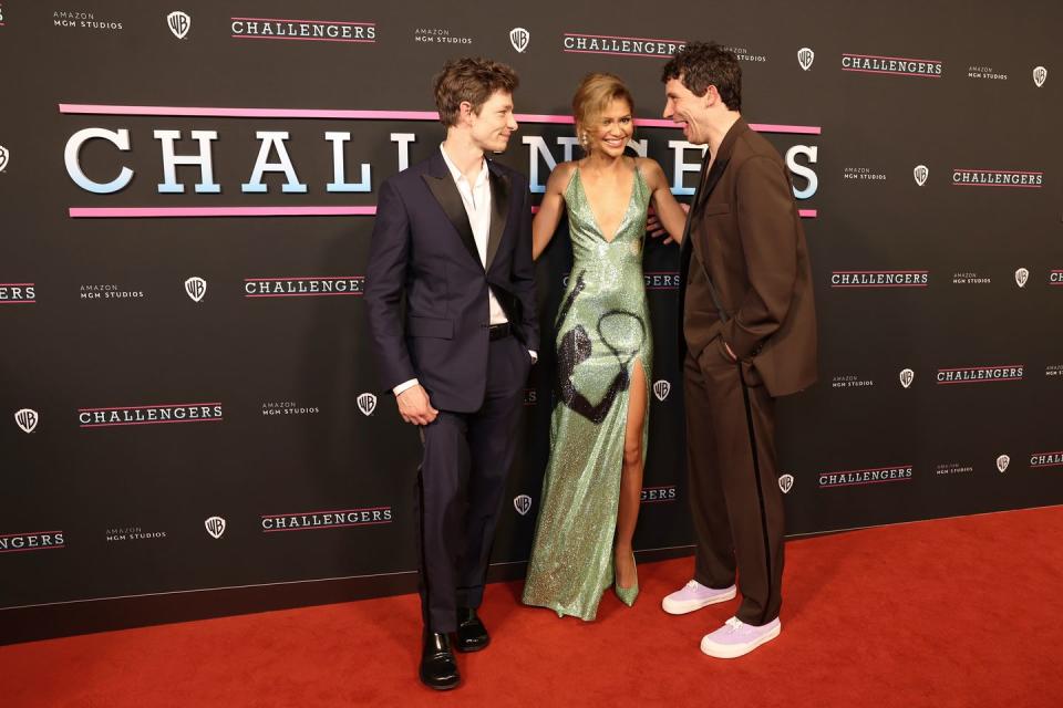 Mike Faist, Zendaya, Josh O'Connor at the Challengers premiere in Sydney, Australia