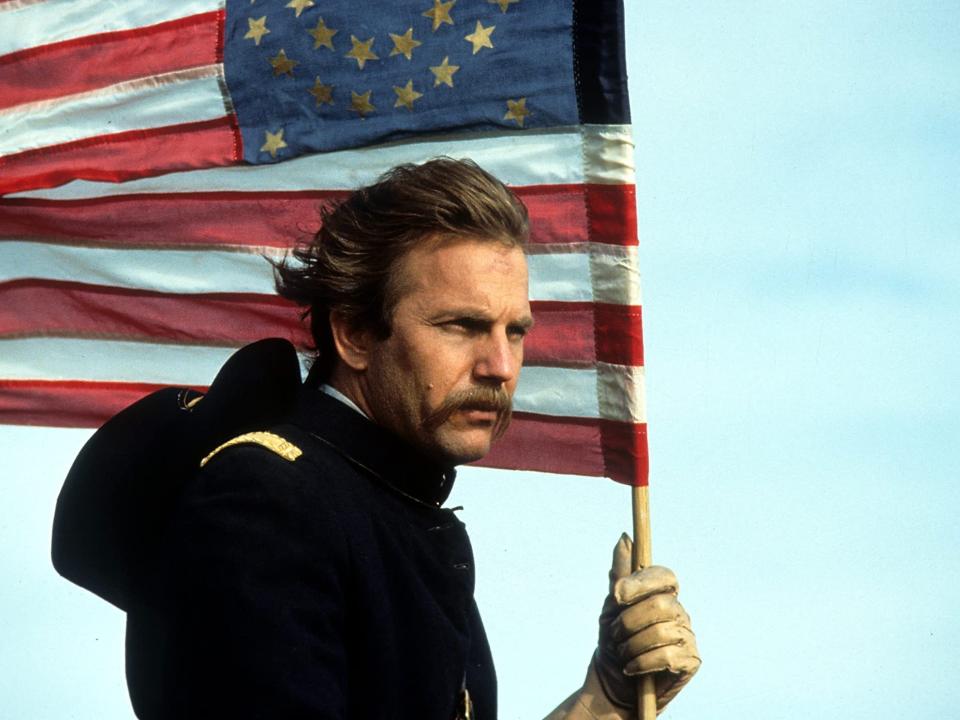Kevin Costner in "Dances with Wolves" (1990).