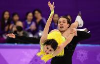 <p>Cortney Mansourova and Michal Ceska of the Czech Republic compete during the Figure Skating Ice Dance Short Dance on day 10 of the PyeongChang 2018 Winter Olympic Games at Gangneung Ice Arena on February 19, 2018 in Pyeongchang-gun, South Korea. (Photo by Dean Mouhtaropoulos/Getty Images) </p>