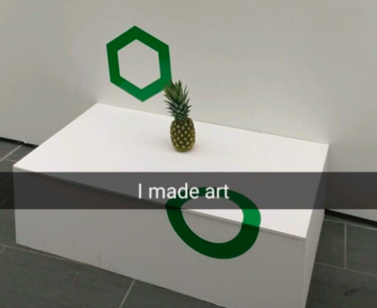 Museum staff mistook the pineapple for a legitimate piece of art (Ruairi Gray/Twitter)